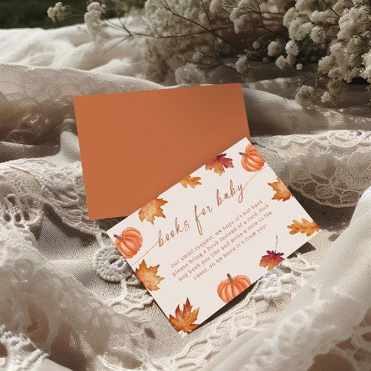 リトルカボチャ赤ちゃんシャワー秋本ベビー エンクロージャーカード