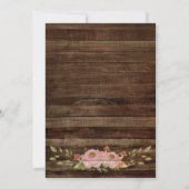 リトルカボチャ赤ちゃんシャワー素朴秋フローラかわいい 招待状 (裏面)