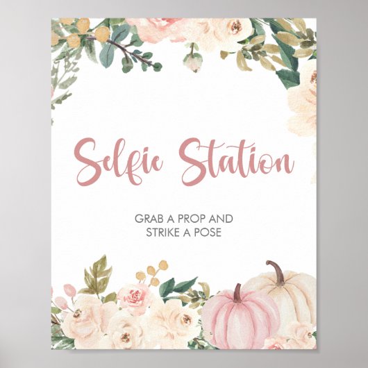 リトルカボチャ赤ちゃんシャワー自撮りステーションサイン ポスター (正面)