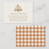 リトルカボチャ赤ちゃんシャワー表示シャワー エンクロージャーカード (正面/裏面)