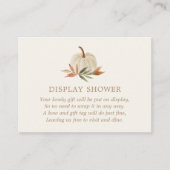 リトルカボチャ赤ちゃんシャワー表示シャワー エンクロージャーカード (正面)