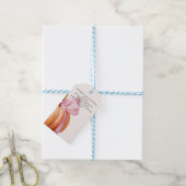 リトルカボチャ赤ちゃんシャワー – ピンクボウ秋 ギフトタグ (より糸付き)