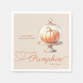 リトルカボチャ赤ちゃんシャワー – 秋のエレガンス スタンダードカクテルナプキン