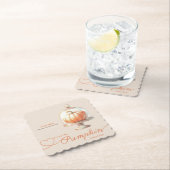 リトルカボチャ赤ちゃんシャワー – 秋のエレガンス ペーパーコースター (インサイチュ)