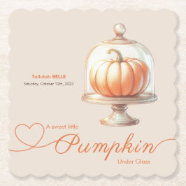 リトルカボチャ赤ちゃんシャワー – 秋のエレガンス ペーパーコースター