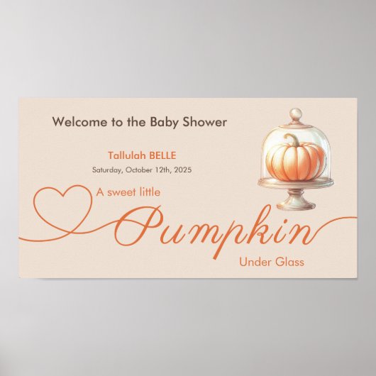 リトルカボチャ赤ちゃんシャワー – 秋のエレガンス ポスター (正面)