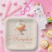 リトルカボチャ赤ちゃんシャワー – 秋シック ペーパープレート (パーティー)