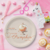 リトルカボチャ赤ちゃんシャワー – 秋シック ペーパープレート (パーティー)