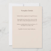リトルカボチャ赤ちゃんシャワー – 秋シック 招待状 (裏面)