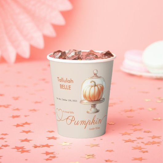 リトルカボチャ赤ちゃんシャワー – 秋シック 紙コップ (インサイチュ)