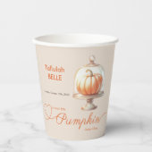 リトルカボチャ赤ちゃんシャワー – 秋シック 紙コップ (正面)