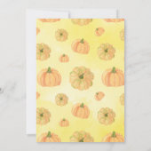 リトルカボチャ赤ちゃん女の子シャワーオレンジかわいいかわいい 招待状 (裏面)