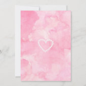 リトルカボチャ赤ちゃん女の子シャワーコケットかわいいピンク 招待状 (裏面)