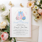 リトルカボチャ赤ちゃん女の子シャワーコケットピンクかわいい 招待状