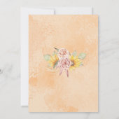 リトルカボチャ赤ちゃん女の子シャワーサンフラワーオレンジ 招待状 (裏面)