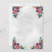 リトルカボチャ赤フローラ水彩1st誕生日 招待状 (裏面)