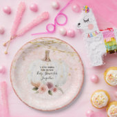 リトルカボチャ赤面グリッター水彩フローラ ペーパープレート (パーティー)