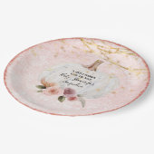 リトルカボチャ赤面グリッター水彩フローラ ペーパープレート (アングル)