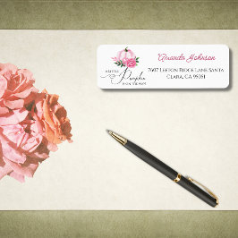 リトルカボチャ赤面ピンク秋素朴ベビーシャワー ラベル