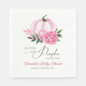 リトルカボチャ赤面ピンク素朴ベビーシャワー スタンダードランチョンナプキン (正面)