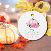 リトルカボチャ赤面ピンク素朴ベビーシャワー フェイバータグ