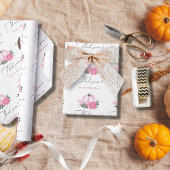 リトルカボチャ赤面ピンク素朴ベビーシャワー ラッピングペーパー