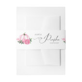 リトルカボチャ赤面ピンク素朴ベビーシャワー 招待状ベリーバンド (正面例)