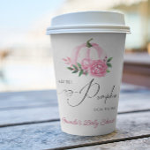 リトルカボチャ赤面ピンク素朴ベビーシャワー 紙コップ