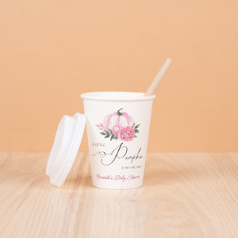 リトルカボチャ赤面ピンク素朴ベビーシャワー 紙コップ