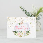 リトルカボチャ赤面金ゴールドありがとう サンキューカード (スタンド正面)