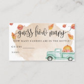 リトルカボチャ農場のトラックは、何枚のゲームカードを推測 名刺 (正面)