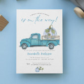 リトルカボチャ青い水色ボーイベビーシャワー 招待状