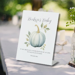 リトルカボチャ青い赤ちゃんシャワーベビー 台座サイン