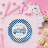 リトルカボチャ青トラック秋ベビーシャワー紙 ペーパープレート (パーティー)