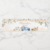 リトルカボチャ青トラック赤ちゃんシャワー ペットボトルラベル (シングルラベル)