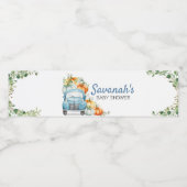 リトルカボチャ青トラック赤ちゃんシャワー ペットボトルラベル (シングルラベル)