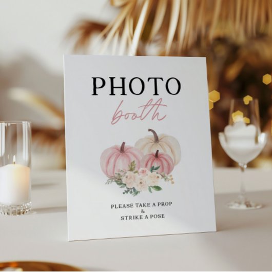 リトルカボチャ1つのフォトブースのサインを回す ポスター