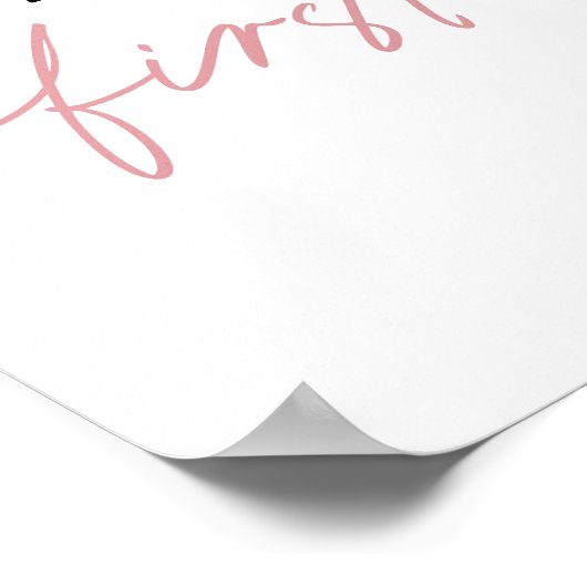 リトルカボチャ1つの誕生日ウェルカムサイン ポスター (角)