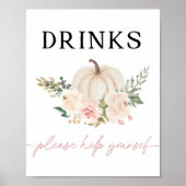 リトルカボチャ1ドリンクを回すバー標識 ポスター (正面)