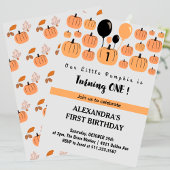 リトルカボチャ1ハロウィーン1歳の誕生日を変える 招待状