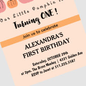 リトルカボチャ1ハロウィーン1歳の誕生日を変える 招待状