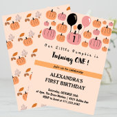 リトルカボチャ1ハロウィーン1歳の誕生日を変える 招待状