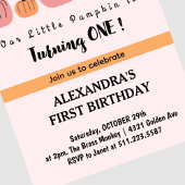 リトルカボチャ1ハロウィーン1歳の誕生日を変える 招待状