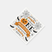 リトルカボチャ1ハロウィーン1歳の誕生日 スタンダードカクテルナプキン (角)