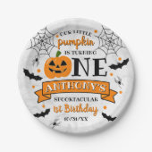 リトルカボチャ1ハロウィーン1歳の誕生日 ペーパープレート (正面)