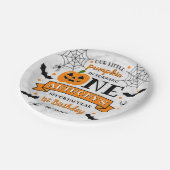 リトルカボチャ1ハロウィーン1歳の誕生日 ペーパープレート (アングル)