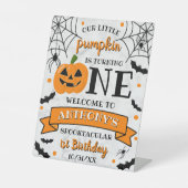 リトルカボチャ1ハロウィーン1歳の誕生日 台座サイン (正面)