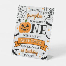 リトルカボチャ1ハロウィーン1歳の誕生日 台座サイン