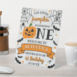 リトルカボチャ1ハロウィーン1歳の誕生日 台座サイン