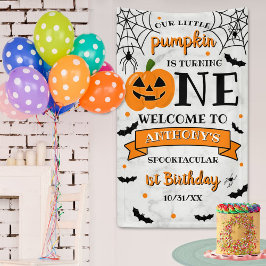 リトルカボチャ1ハロウィーン1歳の誕生日 横断幕